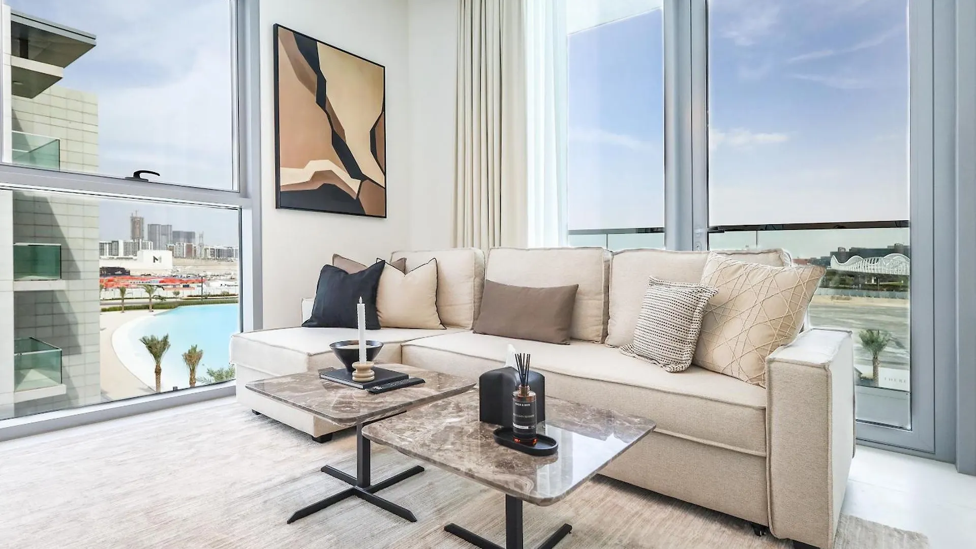 Elite Lux Holiday Homes - Lagoon View 1 Bedroom Luxury Oasis In Mbr Dubai Apartment