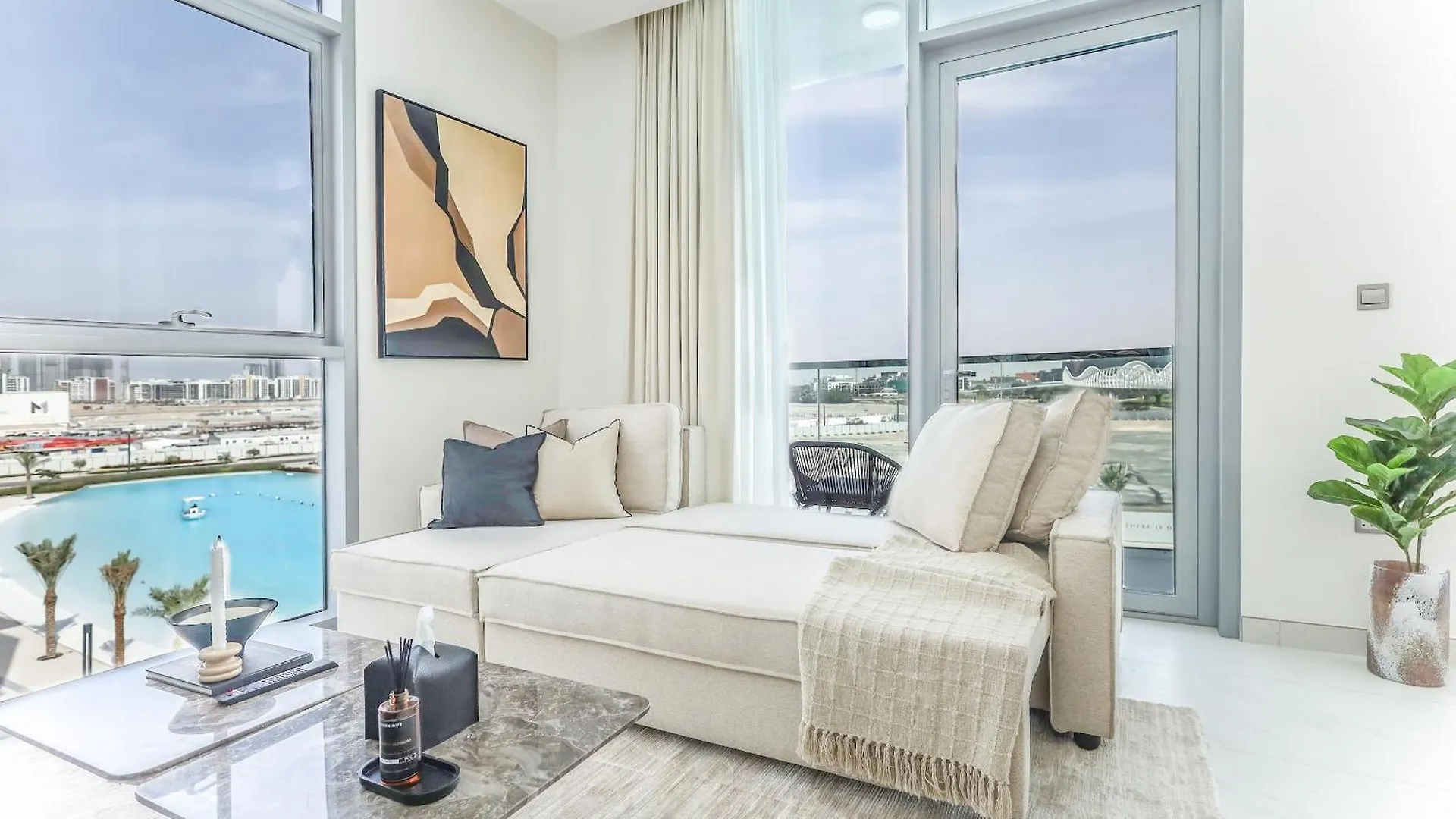 Elite Lux Holiday Homes - Lagoon View 1 Bedroom Luxury Oasis In Mbr Dubai Apartment